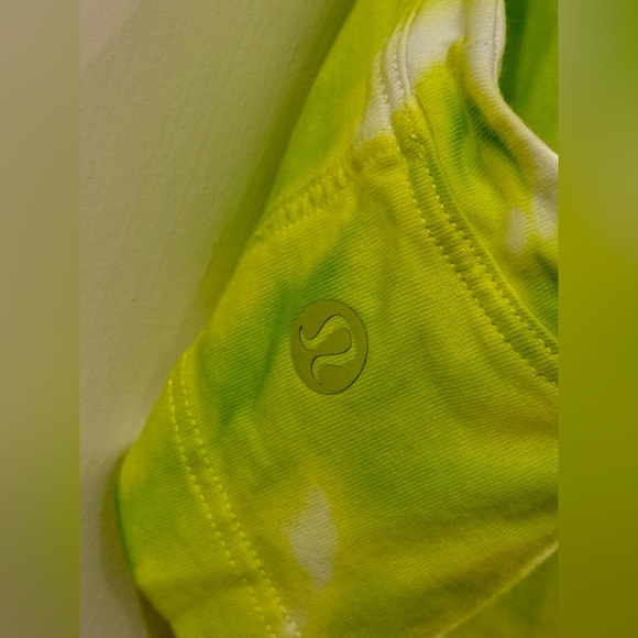 NWOT Lululemon All Your Cropped Cotton Tank Top *Tie Dye Eccentric Lime size: 6 - Picture 6 of 9